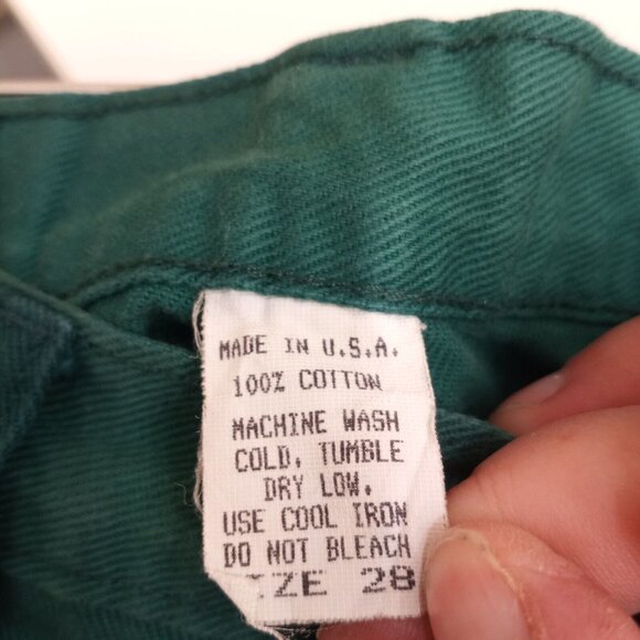 Vintage Code Zero Green Denim Shorts Size 28 - Picture 5 of 6